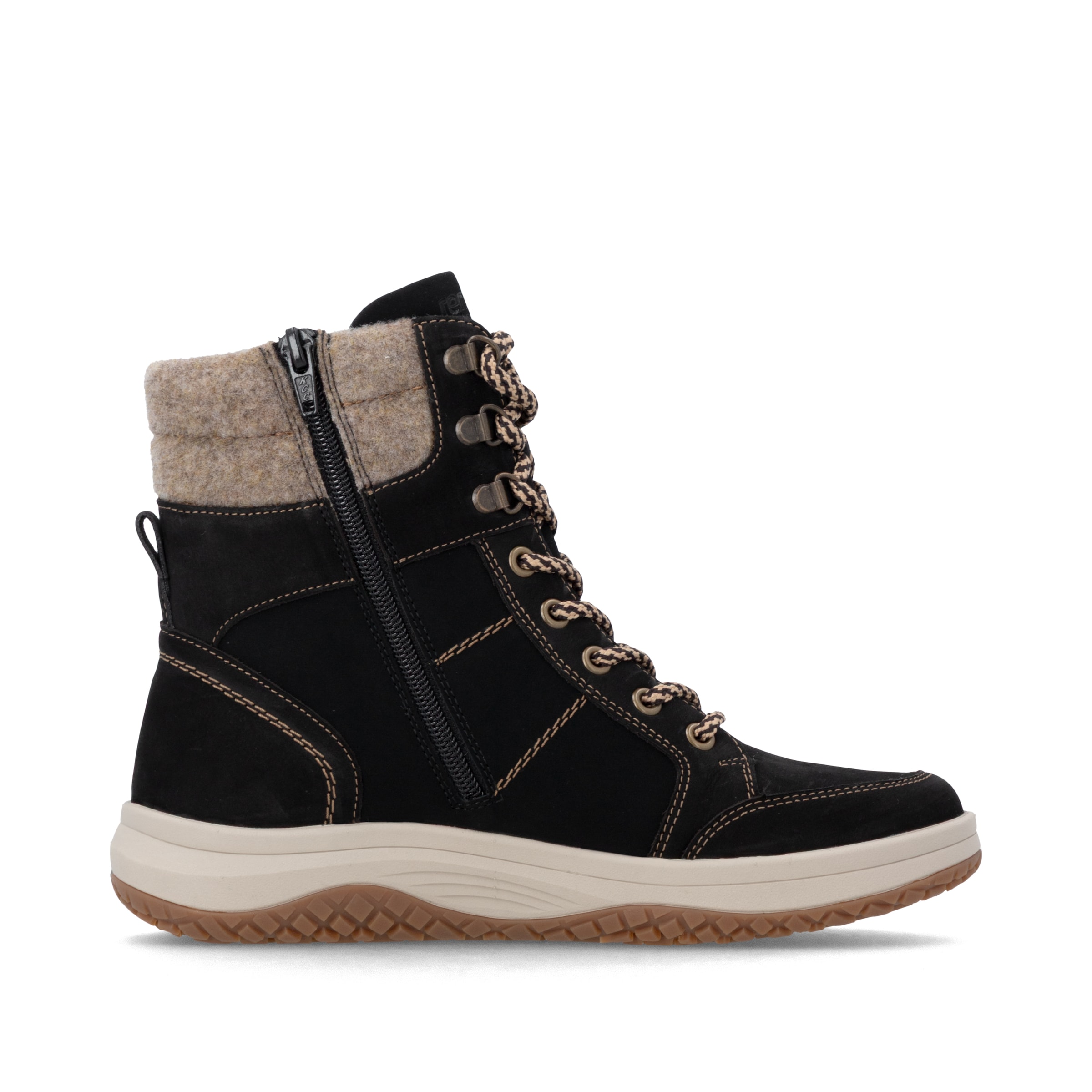 Bottes à lacets ' D3Q72 ' REMONTE en noir