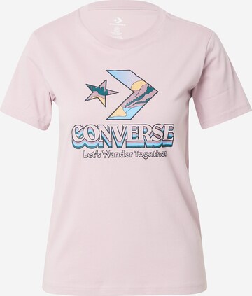 CONVERSE Shirt in Lila: voorkant