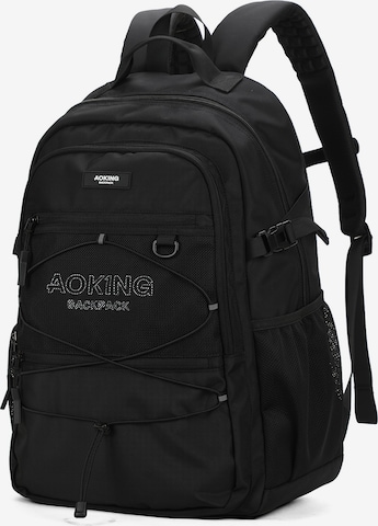 Aoking Rucksack in Schwarz: Vorderseite