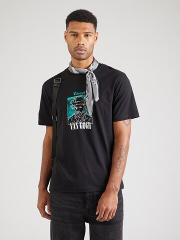JACK & JONES Футболка 'JJVVG' в Черный: спереди