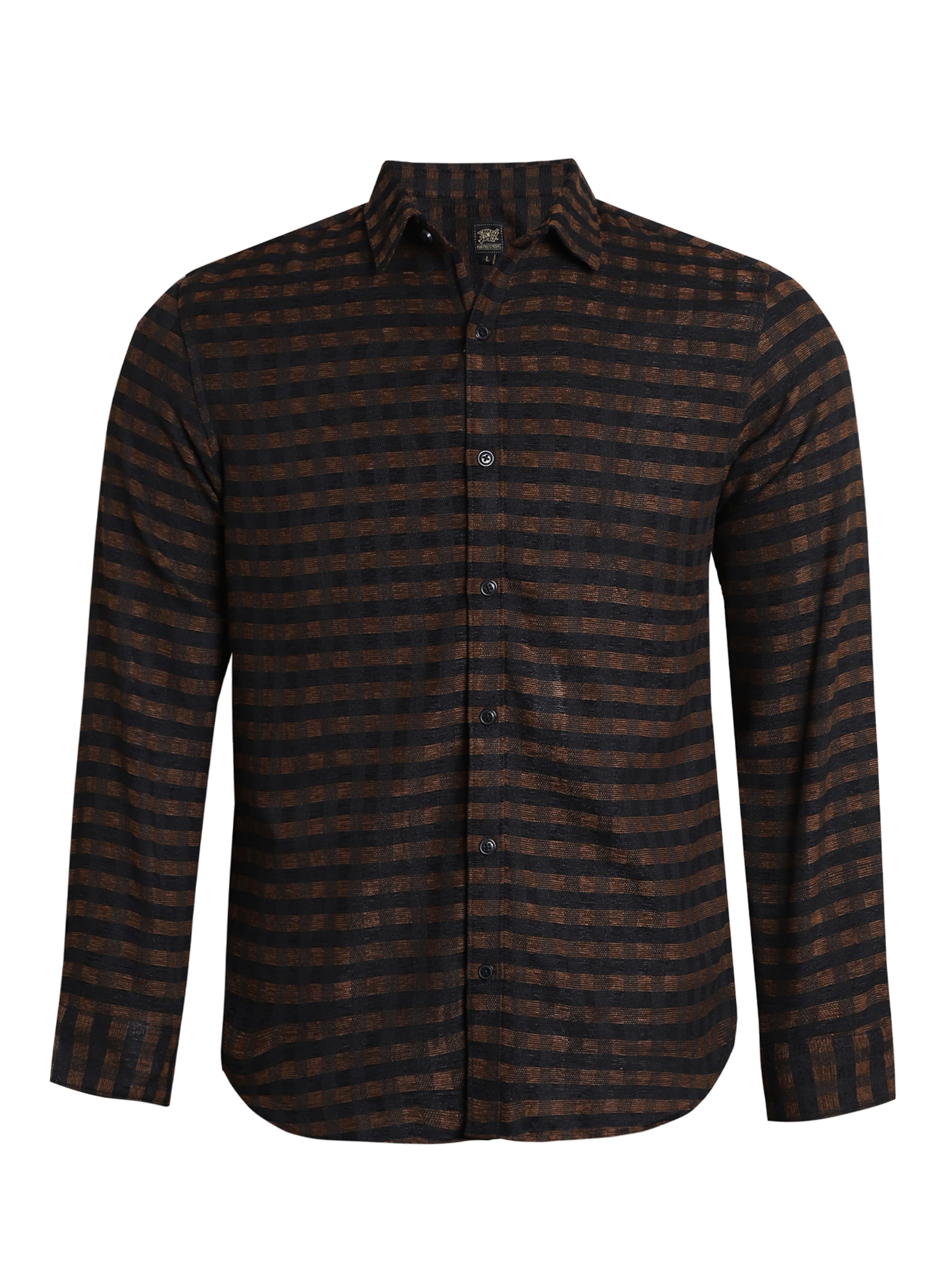 Campus Sutra - Regular Fit Camisa 'Teri' em preto: frente