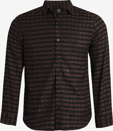 Campus SutraRegular Fit Košulja 'Teri' - crna boja: prednji dio