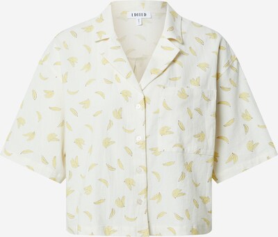 EDITED Блуза 'DALLAS' в пастелно жълто / бял памук, Преглед на продукта