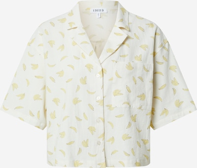 EDITED Bluzka 'DALLAS' w kolorze pastelowo-żółty / pełnobiałym, Podgląd produktu