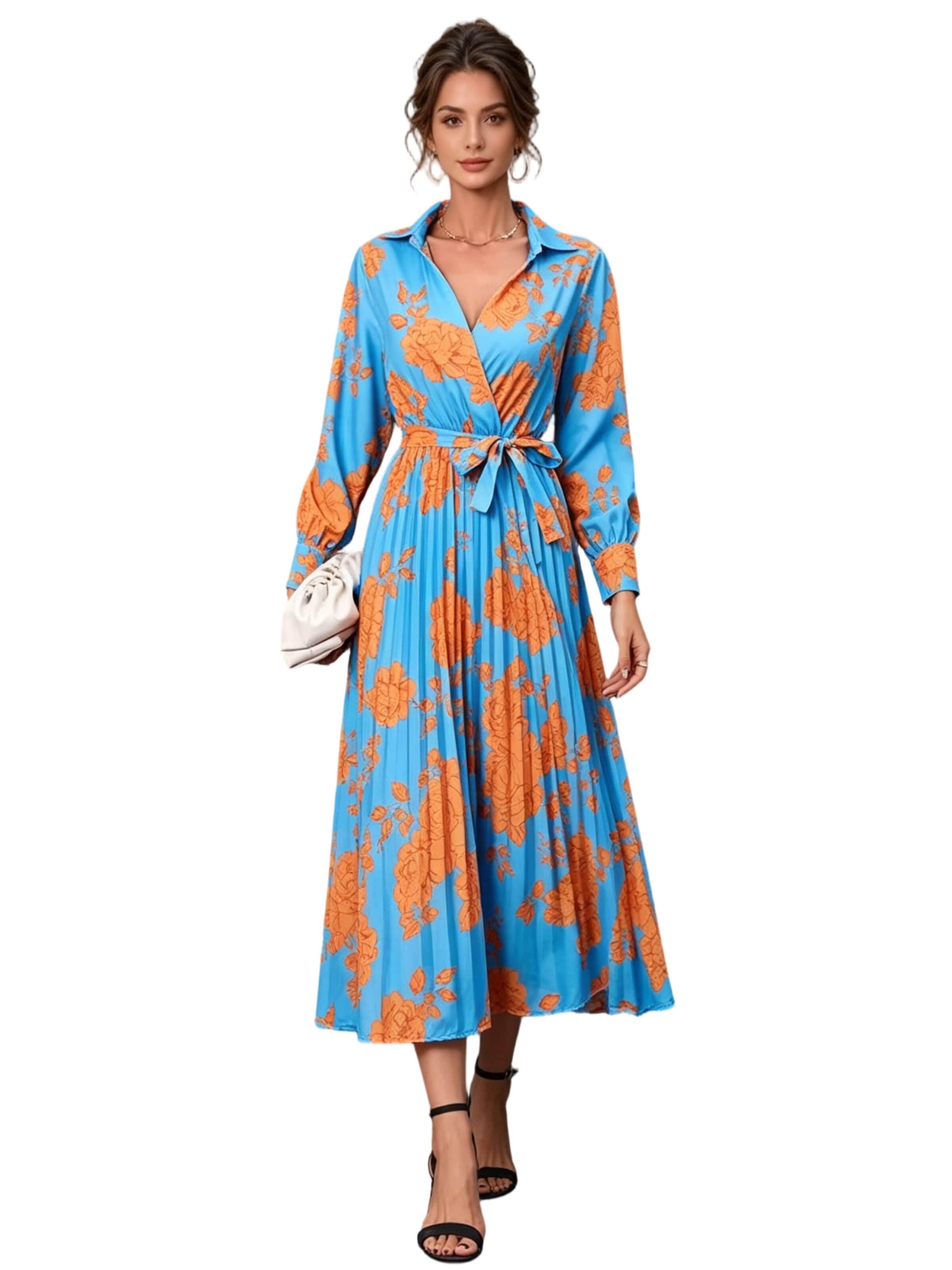 Yesfashion Kleid in Blau: Vorderseite