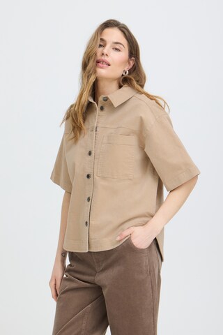 Chemisier 'SALLY' Pulz en beige : devant