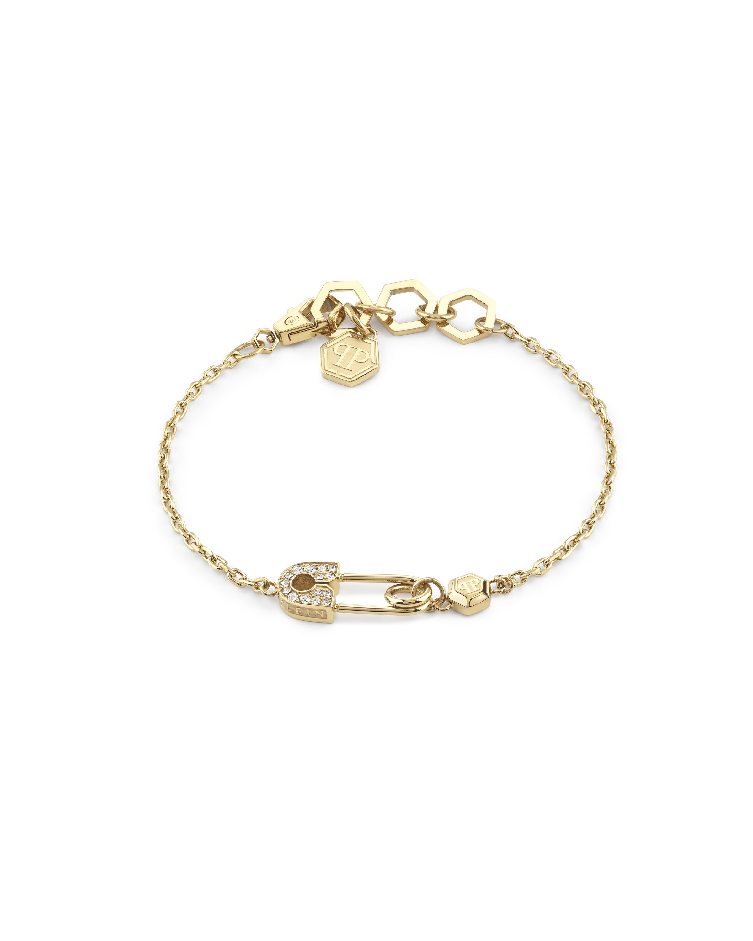 Philipp Plein Jewellery Armband 'SAFETY PIN' in Goud: voorkant