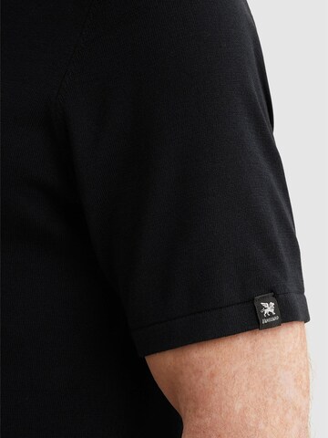 T-Shirt 'Polo shirt in cotton/modal with mouliné effect' VANGUARD en bleu