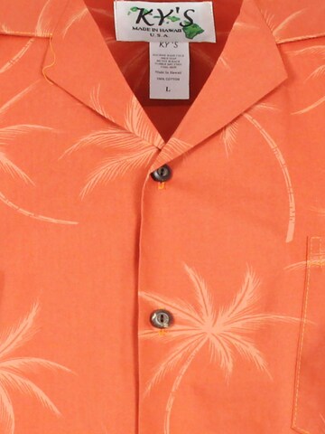 KY's Regular Fit Hemd 'Palmshadow' in Orange