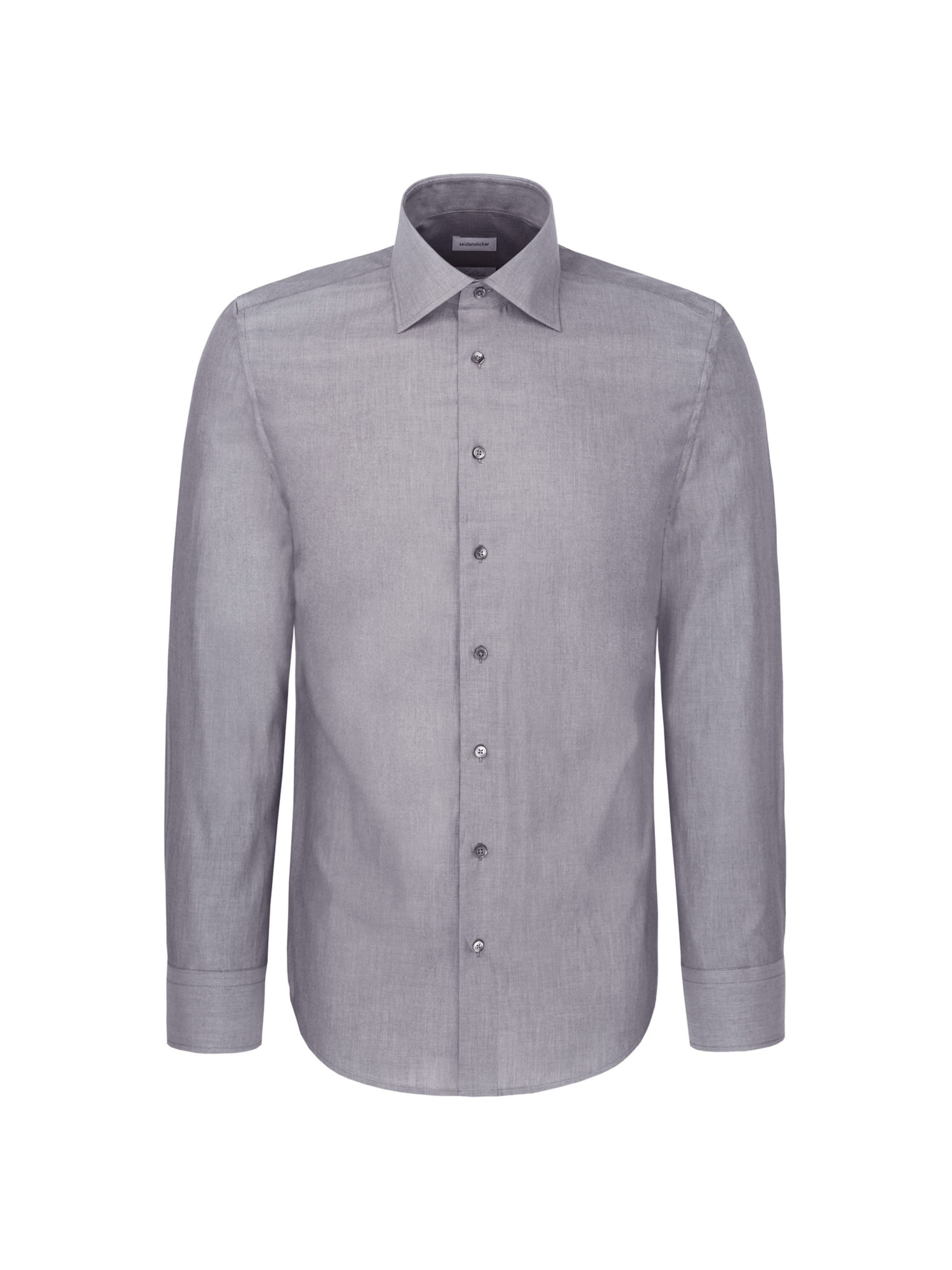Coupe regular Chemise business SEIDENSTICKER en gris : devant