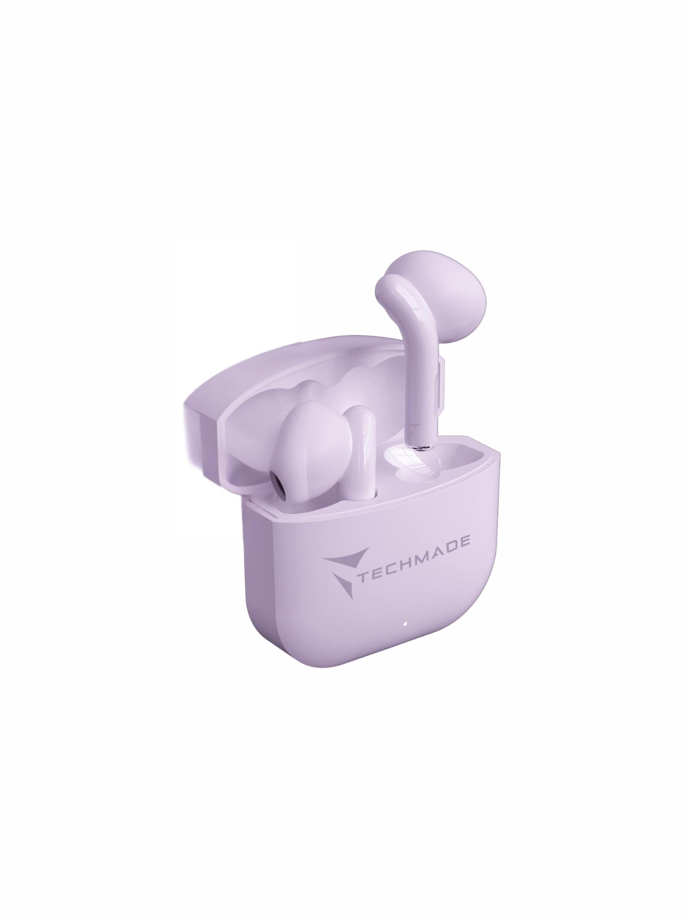Techmade Headphones 'Techmade AI Kabellose Ohrhörer' in Purple: front
