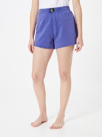 Calvin Klein Swimwear Regular Pants in Purple: front
