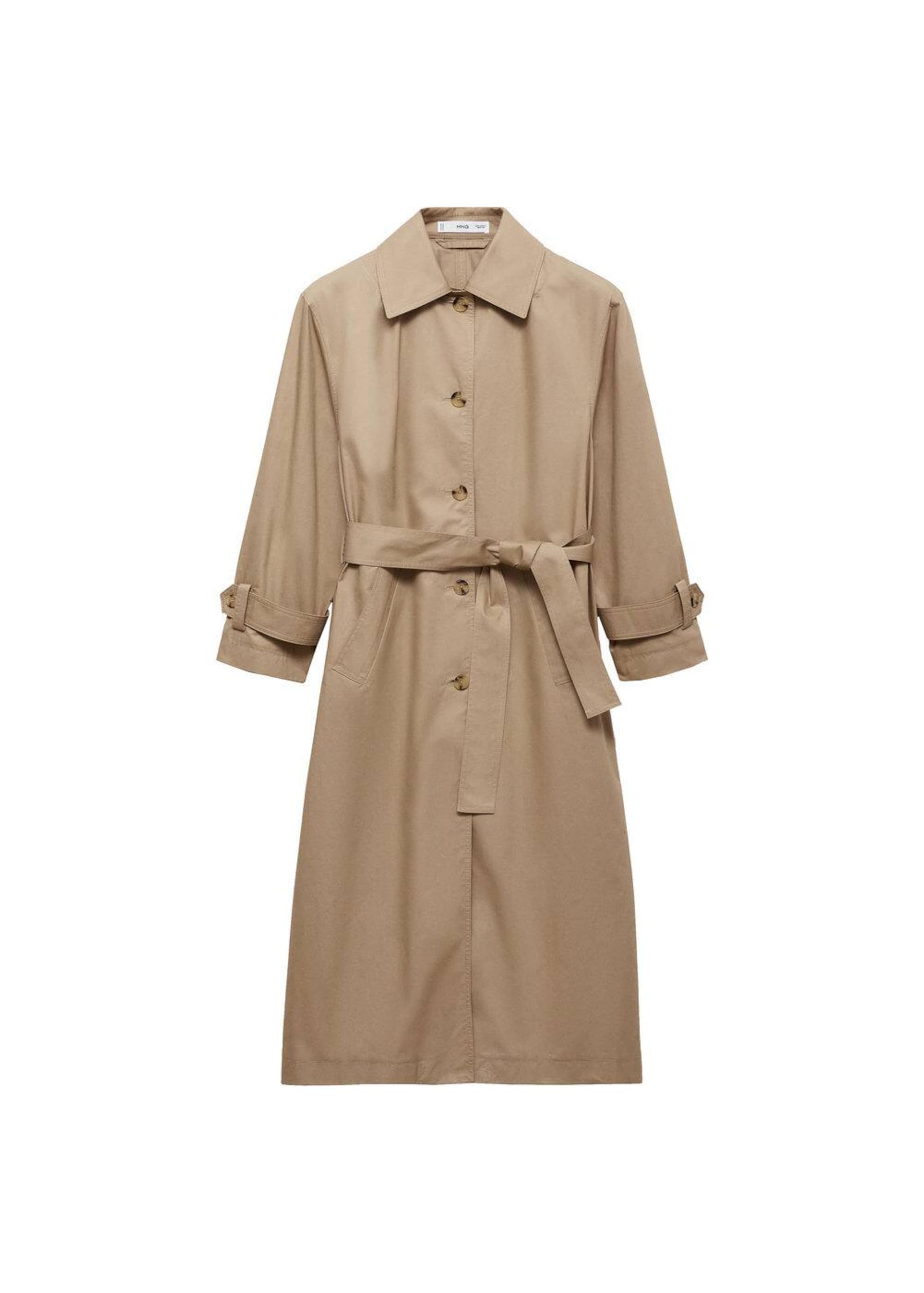 MANGO Prechodný kabát 'Rec' - Béžová: predná strana