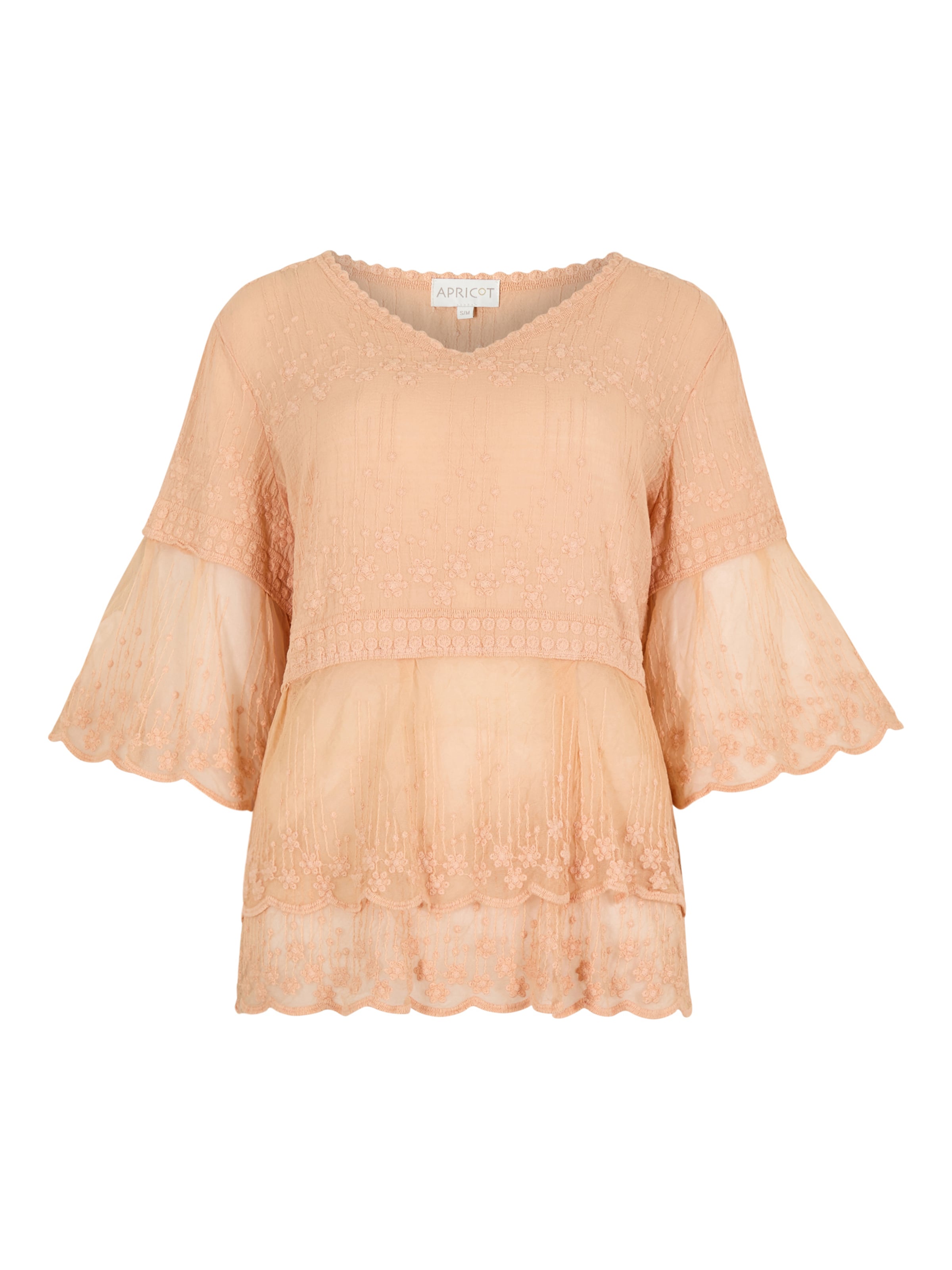 Apricot Bluse in Orange: Vorderseite