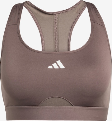 ADIDAS PERFORMANCE Спортивный бюстгальтер 'PWRCT' в Коричневый: спереди