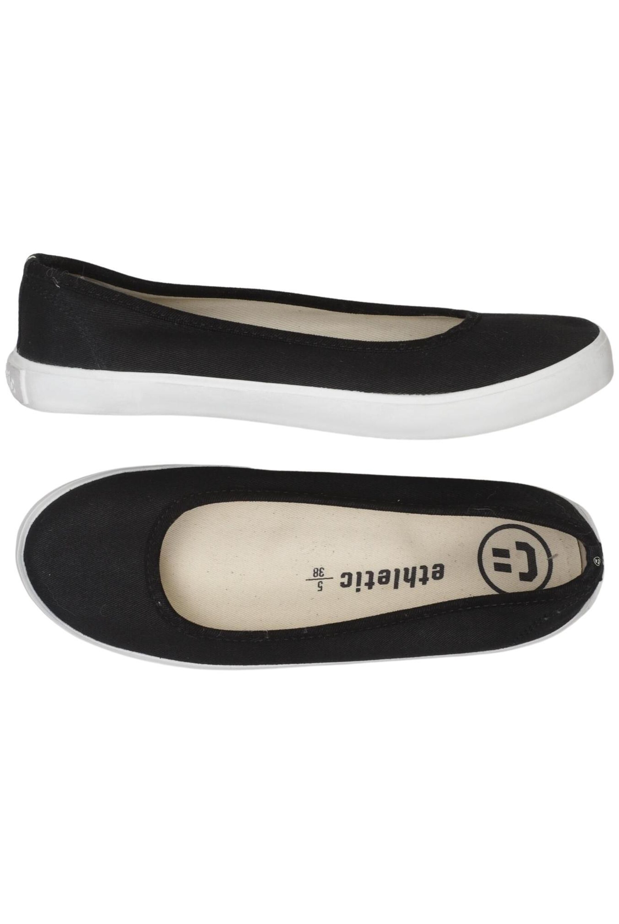 Ethletic Flats & Loafers in 38 in Black: front