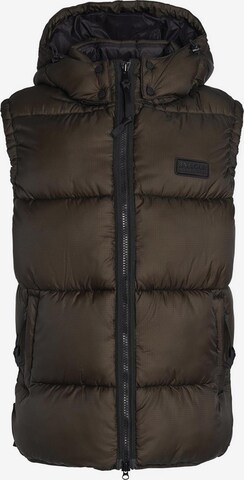 Barbour International Vest 'Driesh' in Green: front