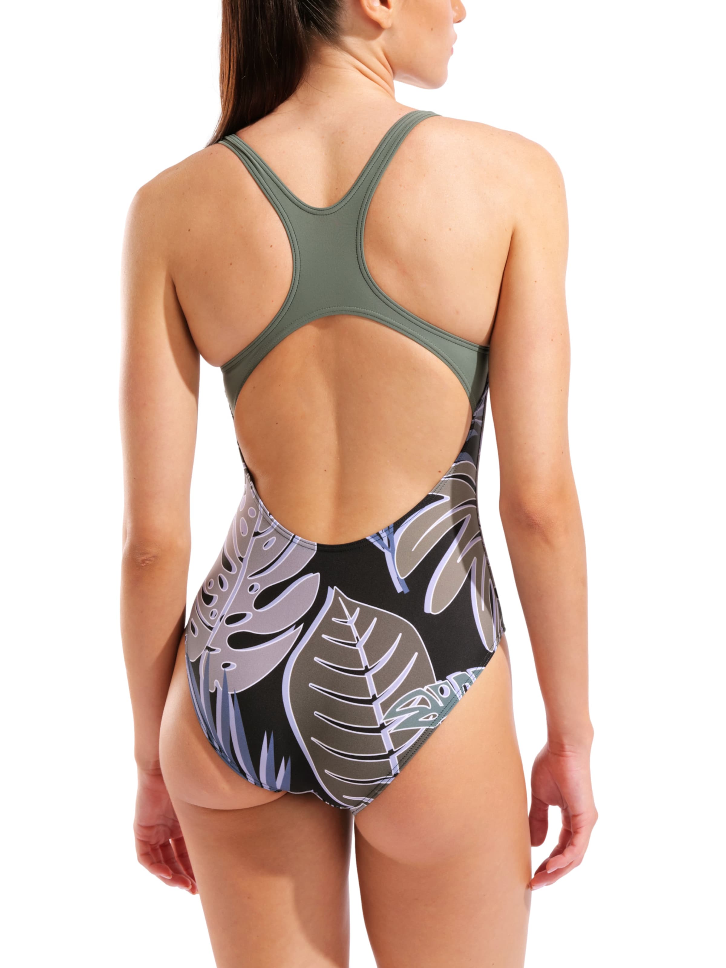 ARENA Bustier Fürdőruhák 'FOREST' - fekete