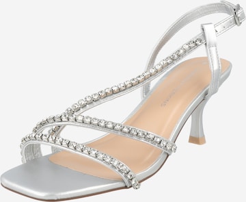 Sandales 'Showcase Gracie' Dorothy Perkins en argent : devant