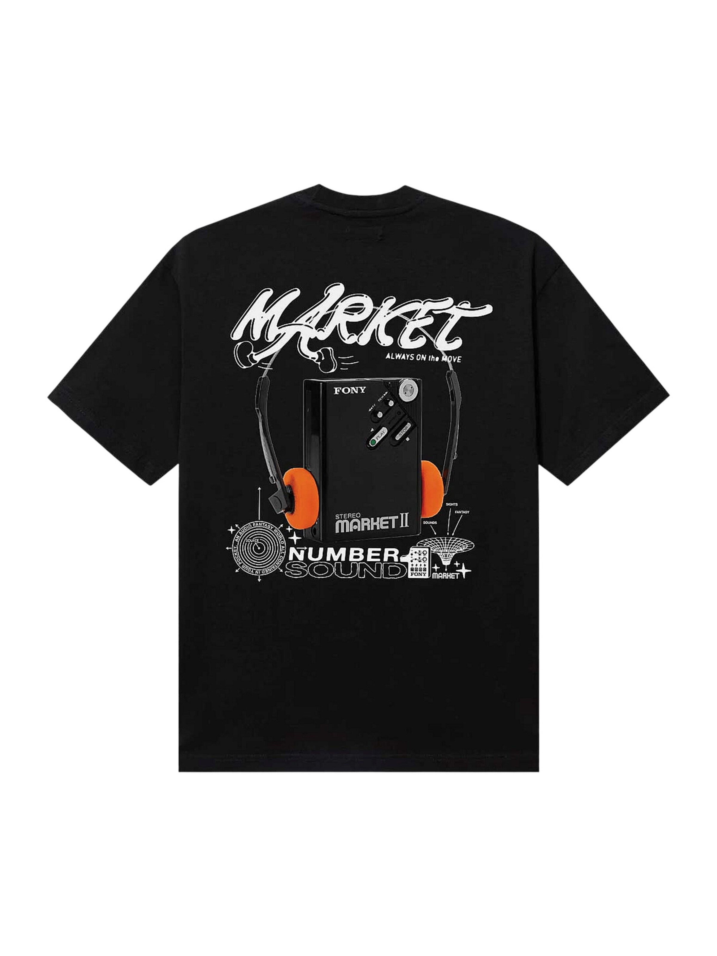 MARKET Tričko – černá