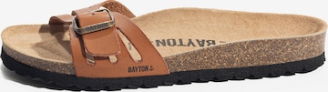 Bayton Pantoletter 'Anita' i brun: forside