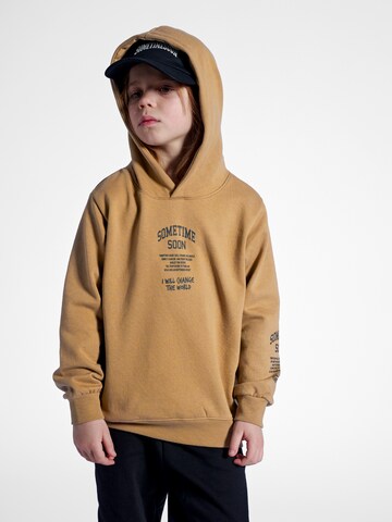 SOMETIME SOON Sweatshirt 'Dimas' in Brown: front