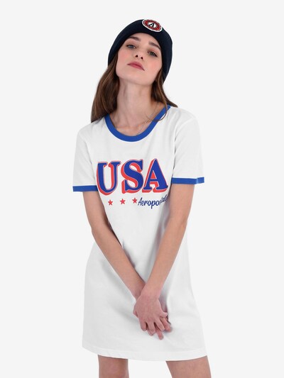 kék / narancsvörös / fehér AÉROPOSTALE Ruha 'USA', Modell nézet