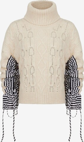 Pull-over NOCTURNE en beige : devant