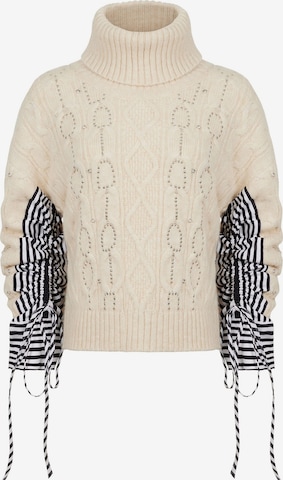 NOCTURNE Sweater in Beige: front