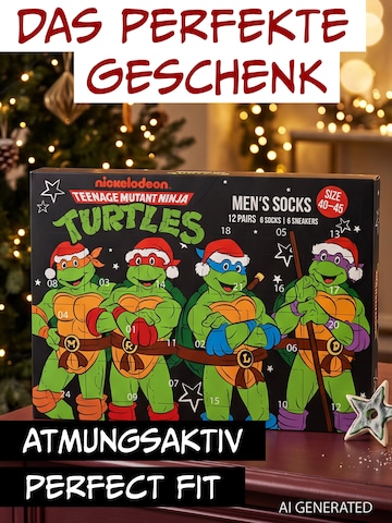 Teenage Mutant Ninja Turtles Socken 'Adventskalender mit 12 Paar'‌‌‌‌‌‌‌‌‌ in Mischfarben