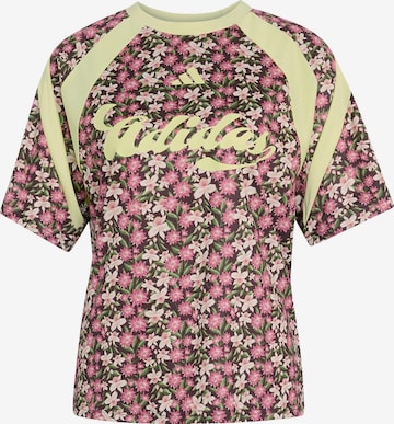 T-shirt fonctionnel 'Adidas x Farm Rio House Of Tiro' ADIDAS SPORTSWEAR en marron : devant