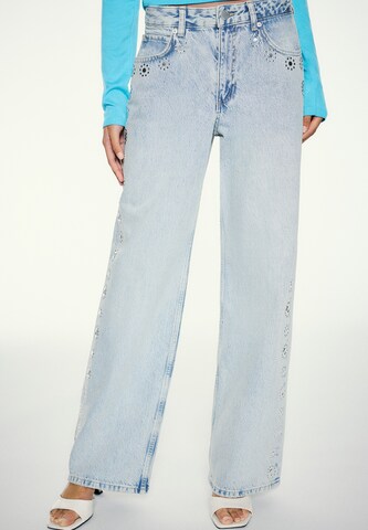 Pull&Bear Baggy Jeans in Blau: Vorderseite