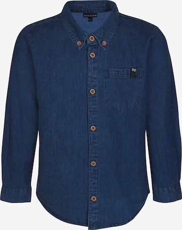 Bruuns Bazaar Kids Button Up Shirt 'Hans Otto' in Blue: front
