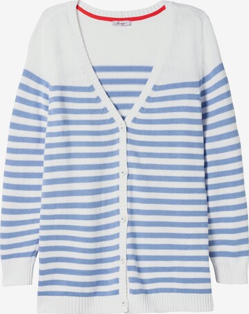 SHEEGO Knit Cardigan in Blue: front