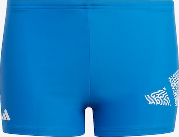 ADIDAS PERFORMANCE Sportieve badmode '3 Bar Logo' in Blauw: voorkant