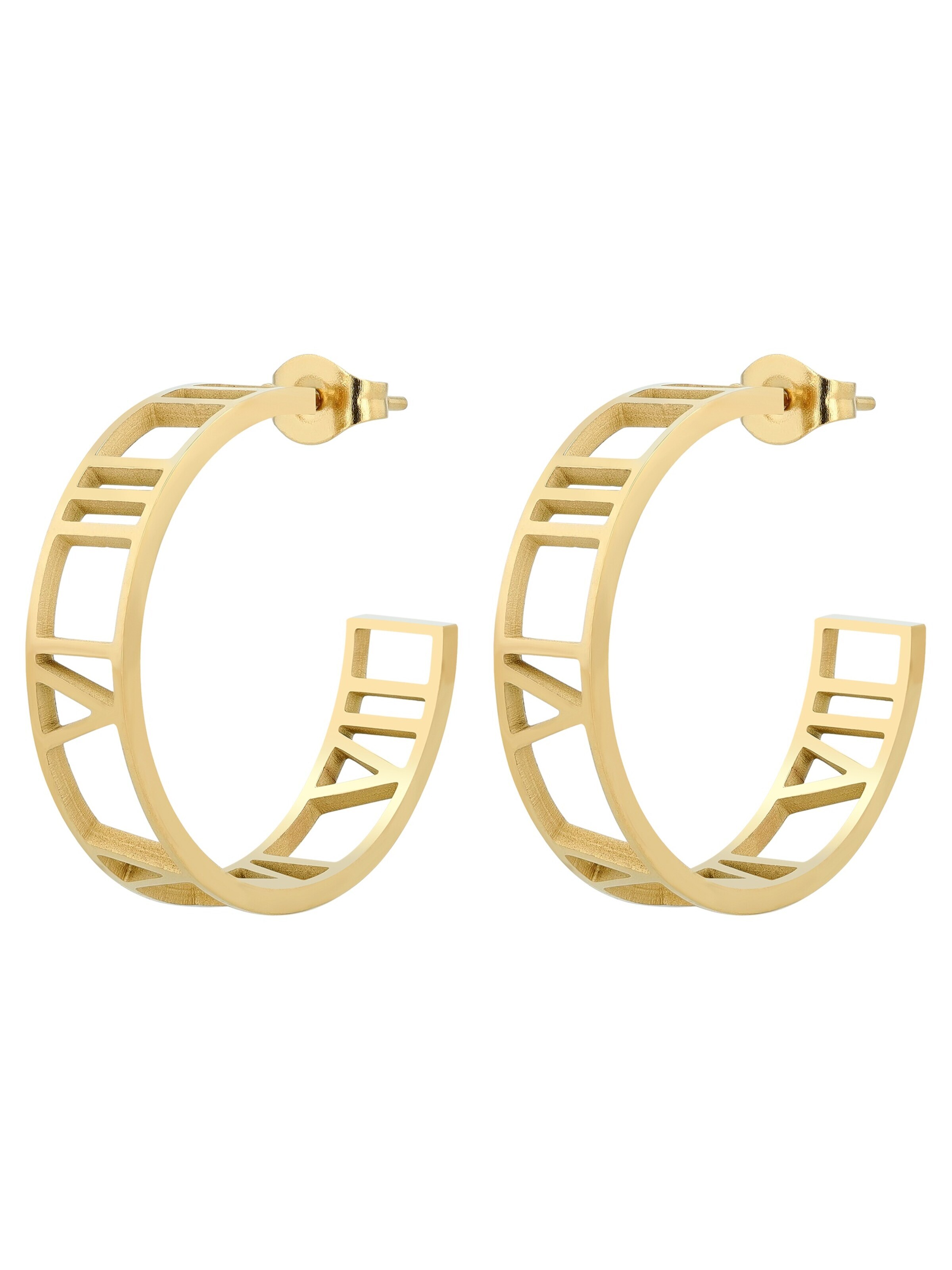 Akzent Ohrringe 'Vika, langlebig'‌‌ in Gold: Vorderseite