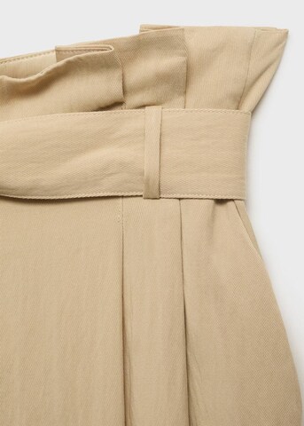 MANGO Loosefit Hose 'Paper' in Beige