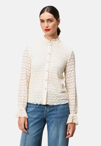 zero Bluse in Beige: Vorderseite