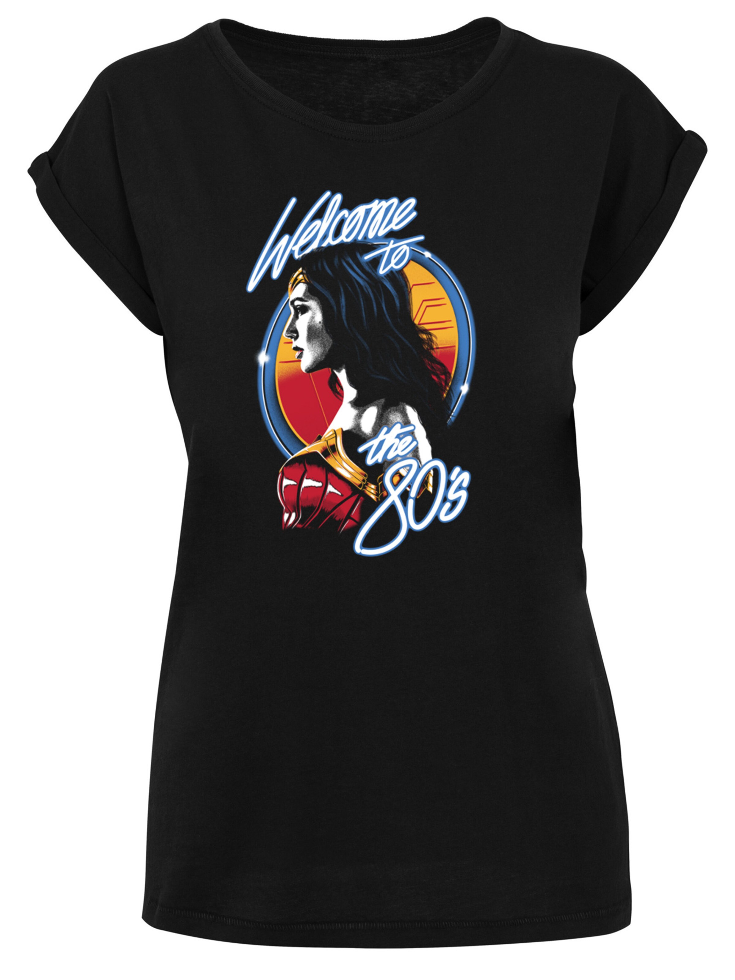 F4NT4STIC Shirt 'DC Comics Wonder Woman 84 Welcome To The 80s' in Black: front