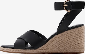 MANGO Sandaalit 'Pati' värissä musta: etupuoli