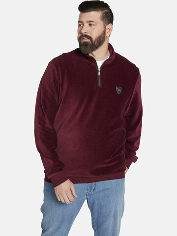 Sweat-shirt Charles Colby en rouge : devant