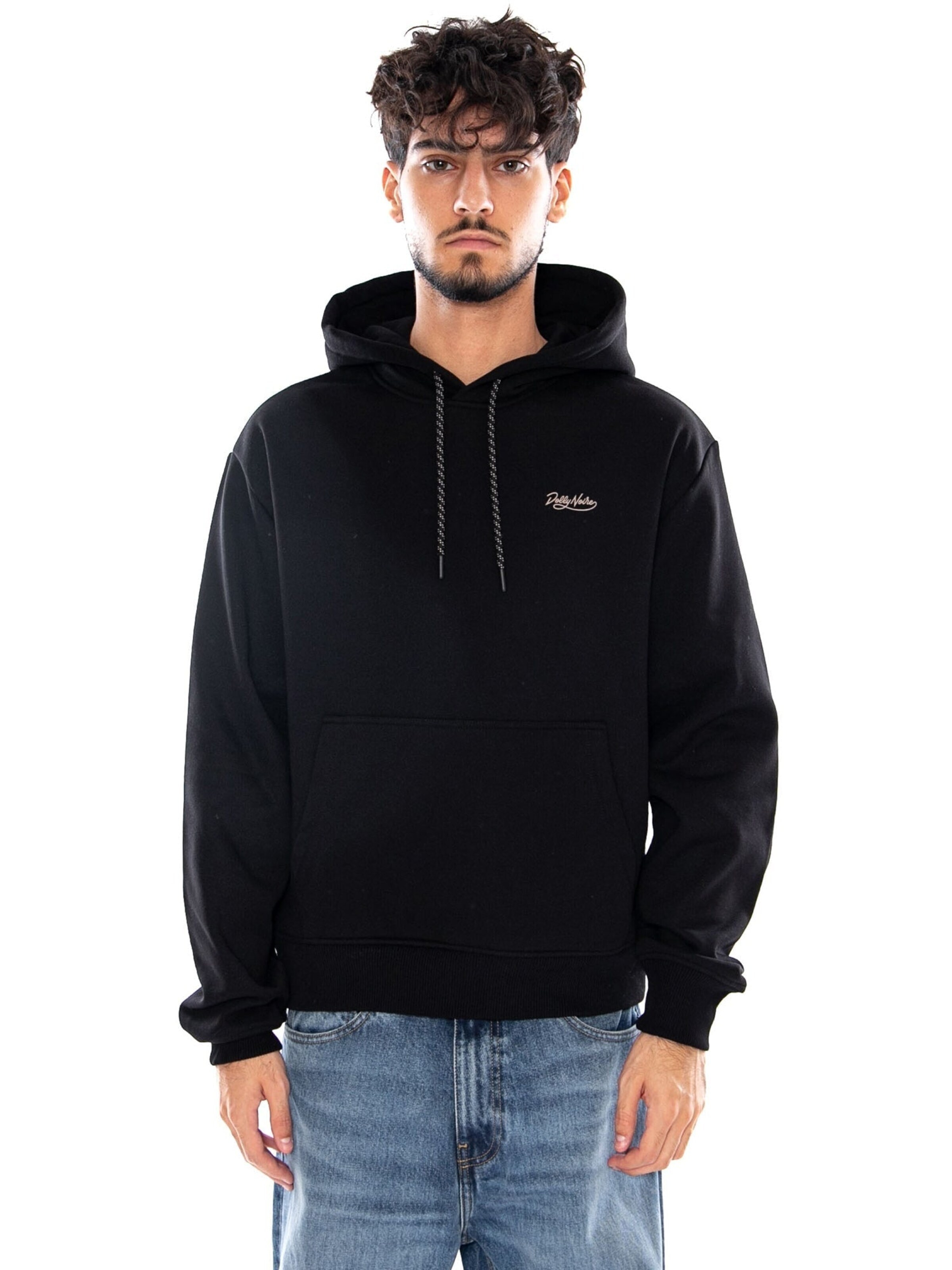 Felpa 'ASSO DI BASTONI HOODIE BLACK' di DOLLY NOIRE in nero