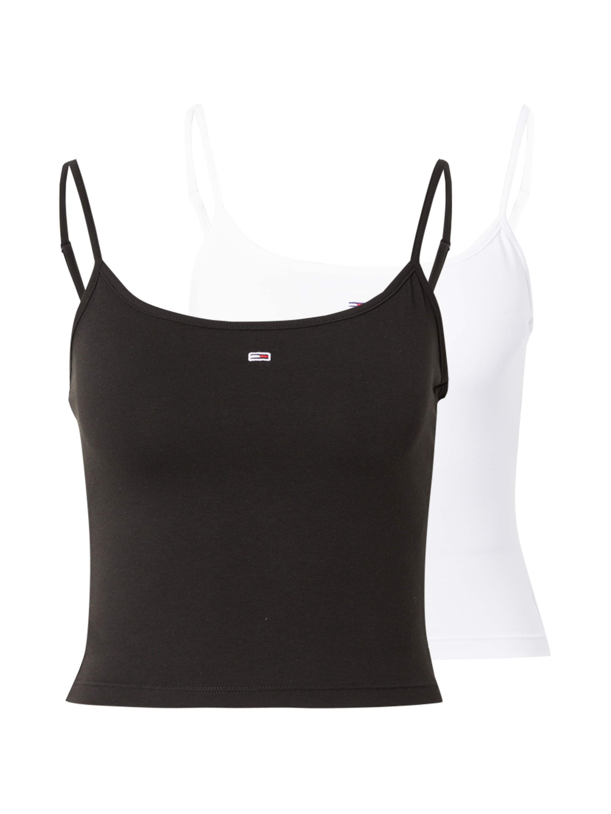 Tommy Jeans Τοπ 'ESSENTIAL' σε μαύρο: μπροστά