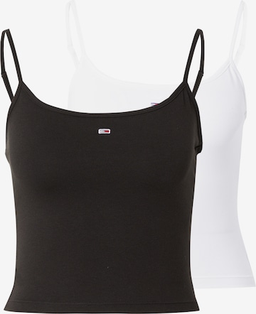 Top 'ESSENTIAL' di Tommy Jeans in nero: frontale