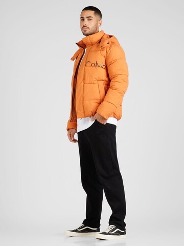 Calvin Klein Jeans Between-Season Jacket 'Essential' in Orange