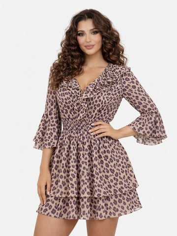 Elena Athanasiadou Cocktailmekko 'Viola' värissä beige: etupuoli