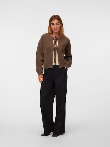 VERO MODA Knit cardigan 'VMBow' in Brown