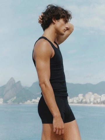 Top sportivo 'Men's Merino Wool Tank Top - Black | Breathable Gym Tank' di ZUBEK in nero