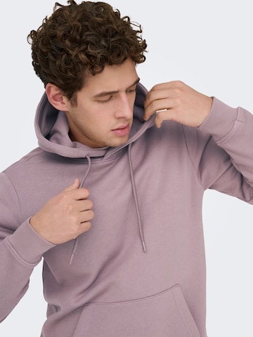 Only & Sons Sweatshirt 'ONSConnor' in Lila