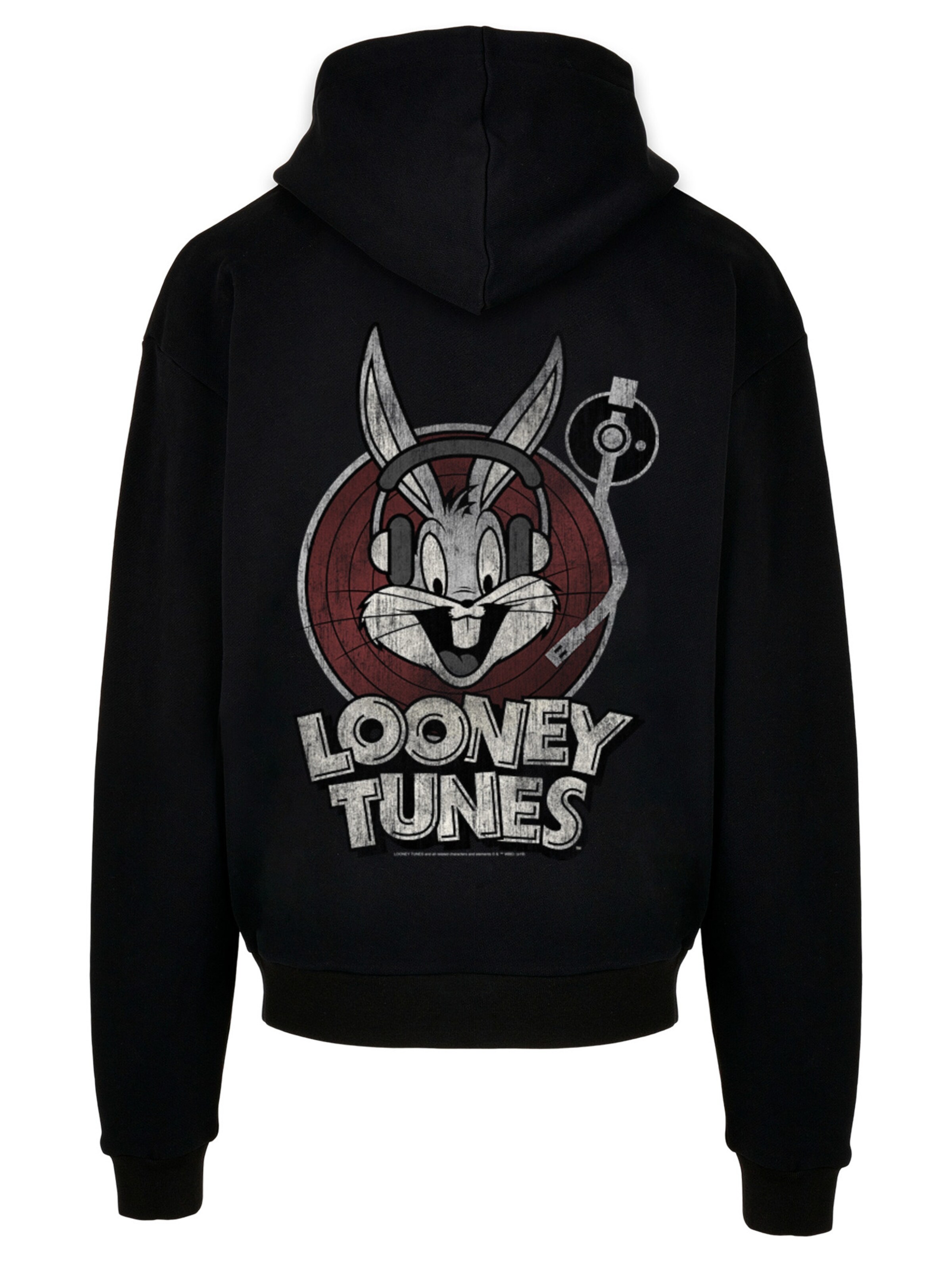 F4NT4STIC Sweater 'Looney Tunes Bugs Bunny' in Black: front